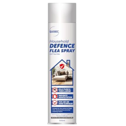 Quebec Household Flea Spray – Powerful Flea & Pest Control for Home, Effective Against Fleas, Ticks, Bed Bugs, Ants & Insects, Long-Lasting, Safe for Indoor Use, Easy Application – 500ML