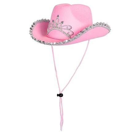Boland Childs Pink Glimmer Cowgirl Hat, Western Fancy Dress Accessory, Girls Cowboy Hat, Cowgirl Hat for Girls, Party, Festival, Halloween, Kids Cowboy Dress Up